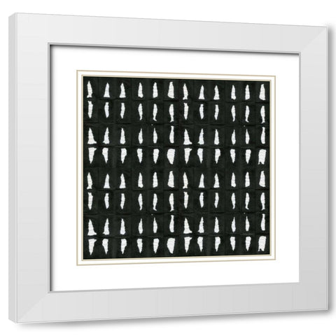 Aquarelle Black and White VI White Modern Wood Framed Art Print with Double Matting by Green, Nancy