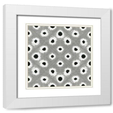 Aquarelle Black and White VII White Modern Wood Framed Art Print with Double Matting by Green, Nancy