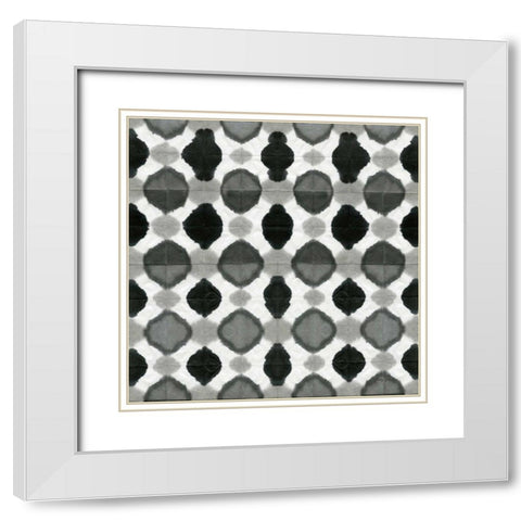 Aquarelle Black and White VIII White Modern Wood Framed Art Print with Double Matting by Green, Nancy