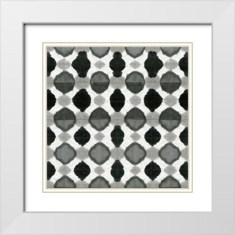 Aquarelle Black and White VIII White Modern Wood Framed Art Print with Double Matting by Green, Nancy
