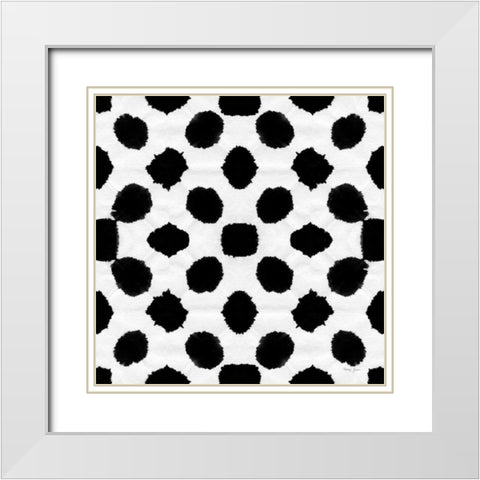 Aquarelle Black and White IX White Modern Wood Framed Art Print with Double Matting by Green, Nancy