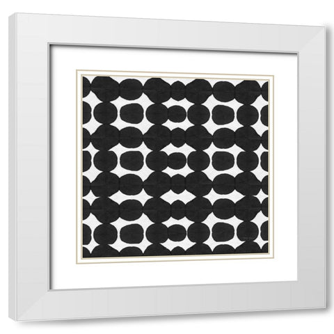 Aquarelle Black and White X White Modern Wood Framed Art Print with Double Matting by Green, Nancy