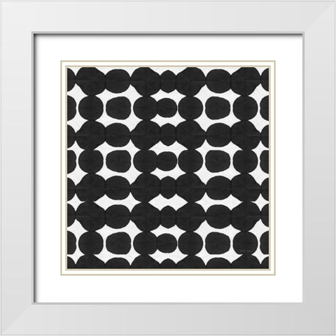 Aquarelle Black and White X White Modern Wood Framed Art Print with Double Matting by Green, Nancy