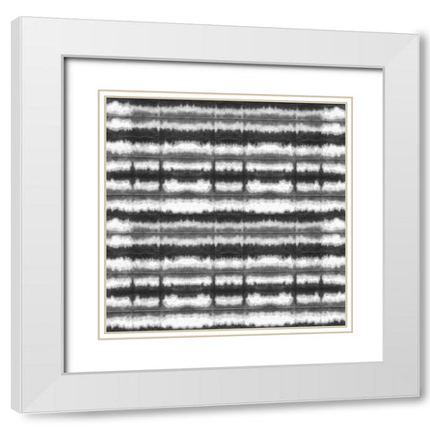 Aquarelle Black and White XI White Modern Wood Framed Art Print with Double Matting by Green, Nancy