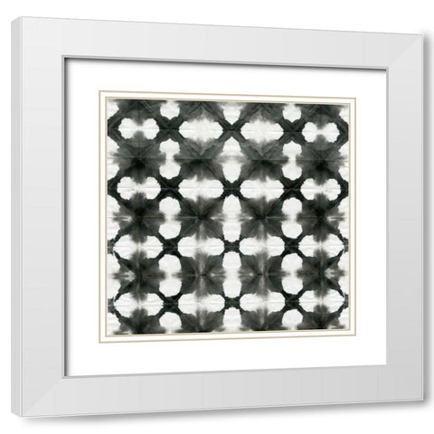 Aquarelle Black and White XIII White Modern Wood Framed Art Print with Double Matting by Green, Nancy