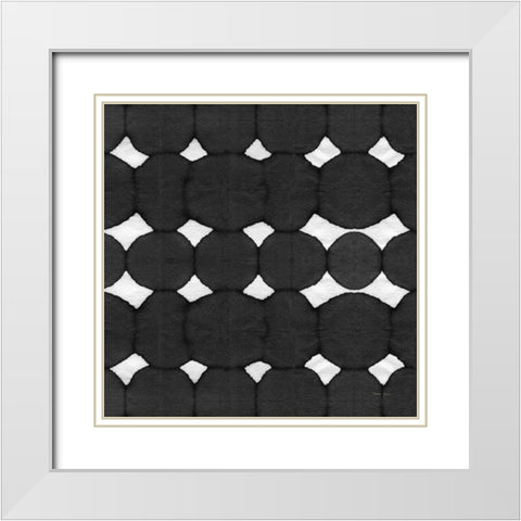 Aquarelle Black and White Square IV White Modern Wood Framed Art Print with Double Matting by Green, Nancy