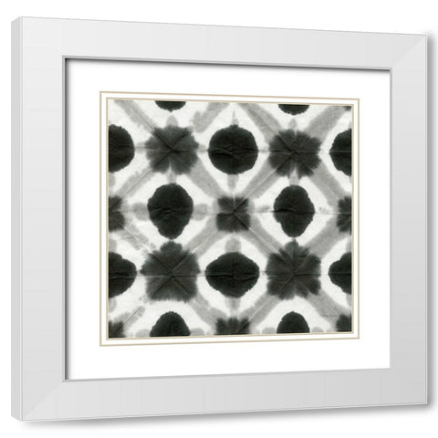 Aquarelle Black and White Square V White Modern Wood Framed Art Print with Double Matting by Green, Nancy