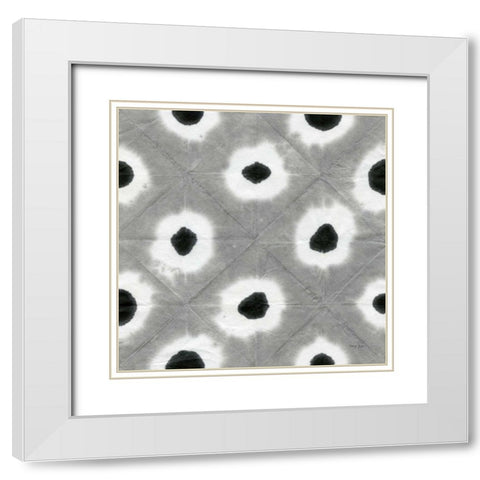 Aquarelle Black and White Square VII White Modern Wood Framed Art Print with Double Matting by Green, Nancy