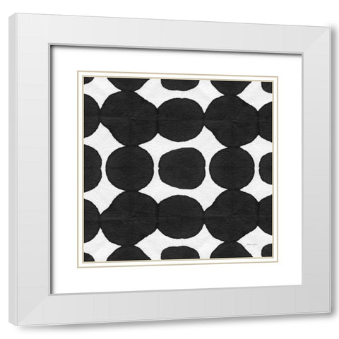 Aquarelle Black and White Square X White Modern Wood Framed Art Print with Double Matting by Green, Nancy