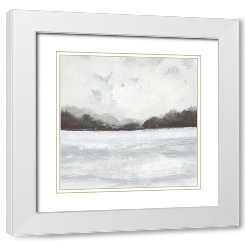 This Place IV Neutral White Modern Wood Framed Art Print with Double Matting by Warrick, Cheryl