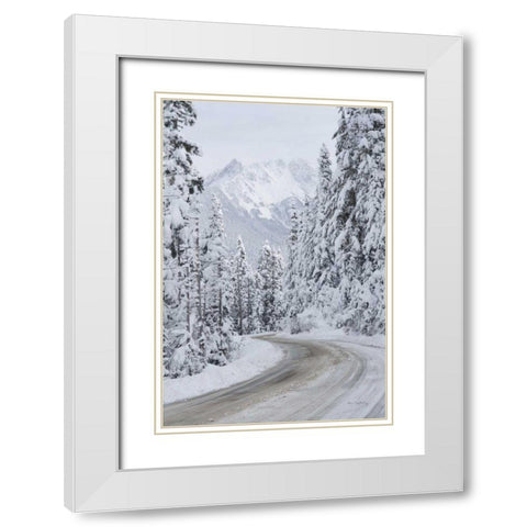 Mount Baker Highway II White Modern Wood Framed Art Print with Double Matting by Majchrowicz, Alan