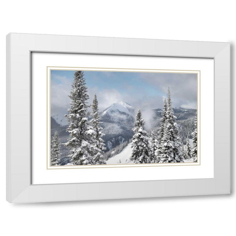 North Cascades in Winter I White Modern Wood Framed Art Print with Double Matting by Majchrowicz, Alan