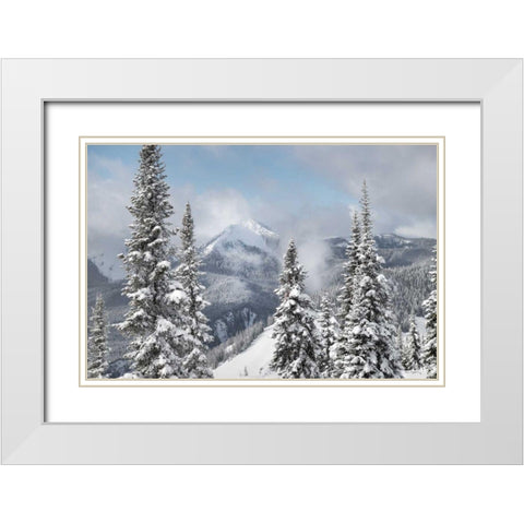 North Cascades in Winter I White Modern Wood Framed Art Print with Double Matting by Majchrowicz, Alan