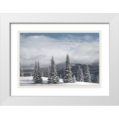 North Cascades in Winter II White Modern Wood Framed Art Print with Double Matting by Majchrowicz, Alan
