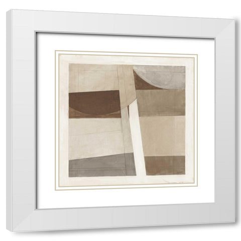 Sunny Side Up Brown White Modern Wood Framed Art Print with Double Matting by Schick, Mike