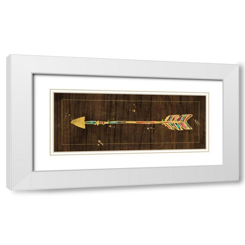 Beautiful Arrows IV on Wood No Words White Modern Wood Framed Art Print with Double Matting by Pela Studio