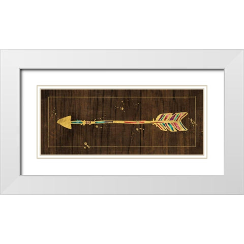 Beautiful Arrows IV on Wood No Words White Modern Wood Framed Art Print with Double Matting by Pela Studio
