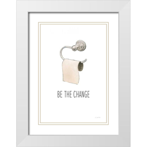 Be The Change White Modern Wood Framed Art Print with Double Matting by Wiens, James