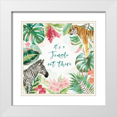 From the Jungle II White Modern Wood Framed Art Print with Double Matting by Grove, Beth