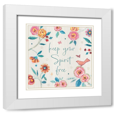 My Bohemian Life V White Modern Wood Framed Art Print with Double Matting by Brissonnet, Daphne