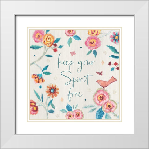 My Bohemian Life V White Modern Wood Framed Art Print with Double Matting by Brissonnet, Daphne