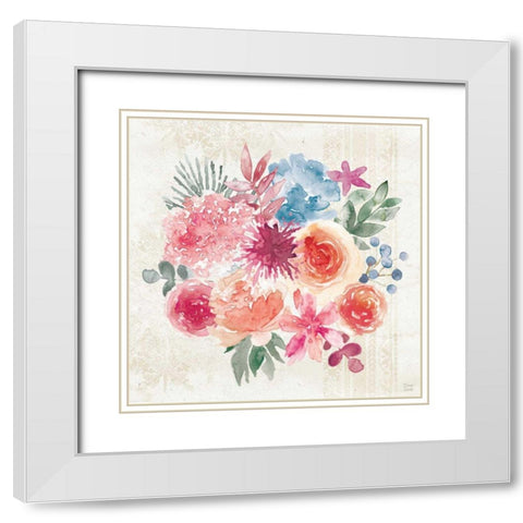 Bohemian Vibes V White Modern Wood Framed Art Print with Double Matting by June, Dina