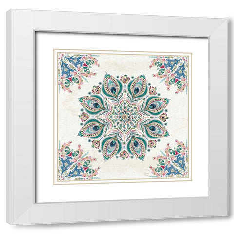 Bohemian Vibes VI White Modern Wood Framed Art Print with Double Matting by June, Dina