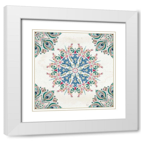 Bohemian Vibes VII White Modern Wood Framed Art Print with Double Matting by June, Dina