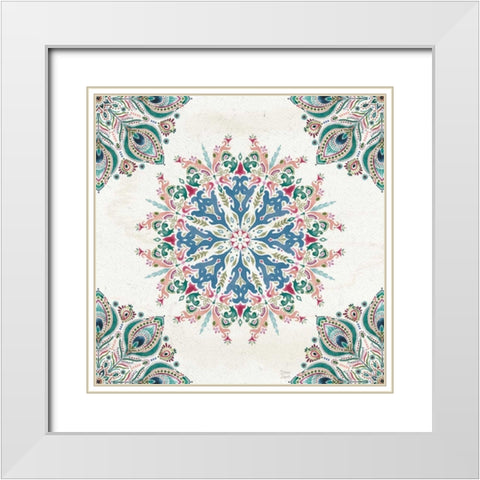 Bohemian Vibes VII White Modern Wood Framed Art Print with Double Matting by June, Dina