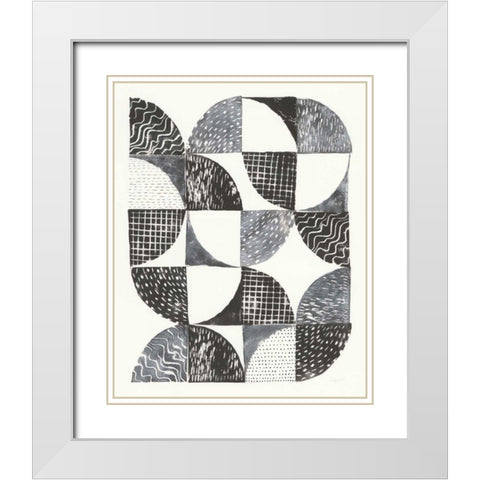 Night Sky I White Modern Wood Framed Art Print with Double Matting by Prahl, Courtney