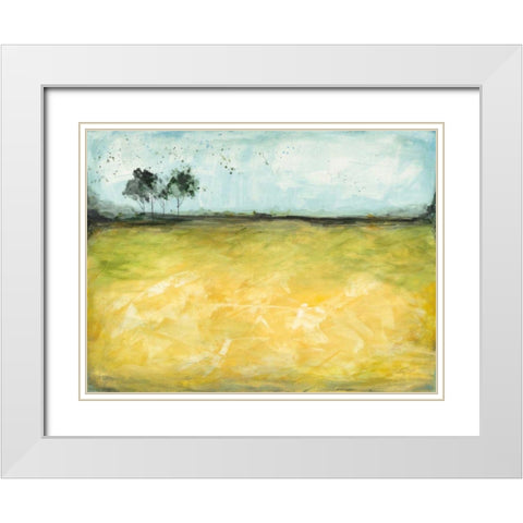 Over the Meadow White Modern Wood Framed Art Print with Double Matting by Prahl, Courtney