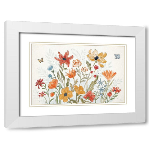 Spiced Petals I White Modern Wood Framed Art Print with Double Matting by Penner, Janelle