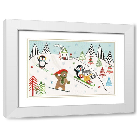 Neighborhood Holiday I White Modern Wood Framed Art Print with Double Matting by Zaman, Farida