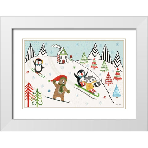 Neighborhood Holiday I White Modern Wood Framed Art Print with Double Matting by Zaman, Farida