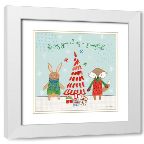 Neighborhood Holiday II White Modern Wood Framed Art Print with Double Matting by Zaman, Farida