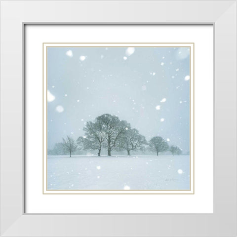 Winter Landscape I White Modern Wood Framed Art Print with Double Matting by Eichman, Andre