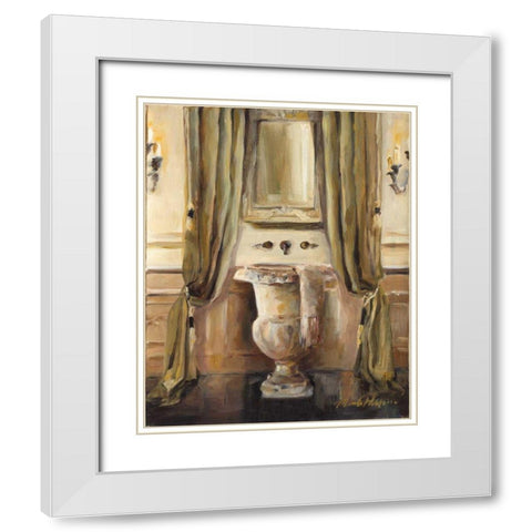 Classical Bath IV White Modern Wood Framed Art Print with Double Matting by Hageman, Marilyn