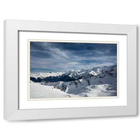 Mountain Cabin White Modern Wood Framed Art Print with Double Matting by Eichman, Andre