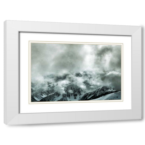 Through the Clouds White Modern Wood Framed Art Print with Double Matting by Eichman, Andre