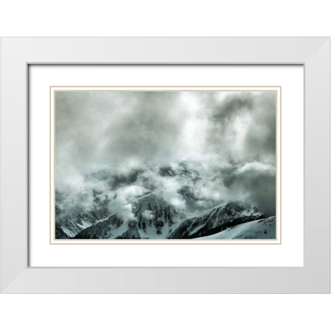 Through the Clouds White Modern Wood Framed Art Print with Double Matting by Eichman, Andre