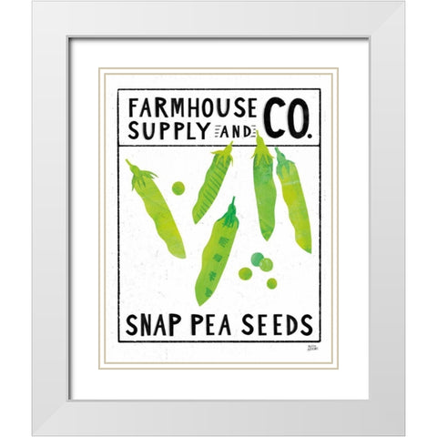 Kitchen Garden Seed Packet II White Modern Wood Framed Art Print with Double Matting by Averinos, Melissa