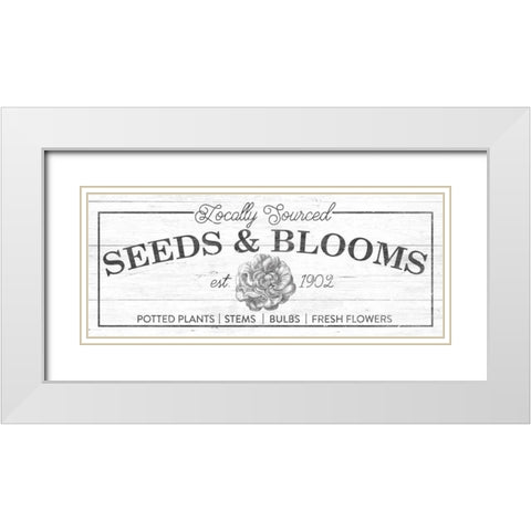 Flower Market II White Modern Wood Framed Art Print with Double Matting by Wild Apple Portfolio
