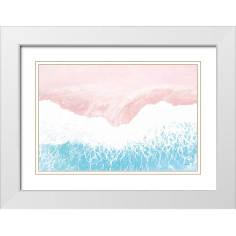 Sky Seaview II No Umbrellas White Modern Wood Framed Art Print with Double Matting by Wiens, James