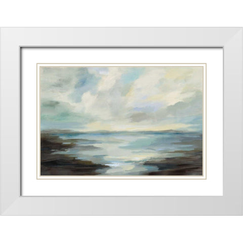 Northern Lagoon White Modern Wood Framed Art Print with Double Matting by Vassileva, Silvia