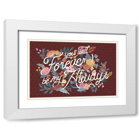 Love Letters II White Modern Wood Framed Art Print with Double Matting by Marshall, Laura