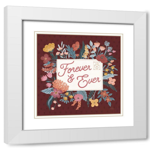 Love Letters V White Modern Wood Framed Art Print with Double Matting by Marshall, Laura