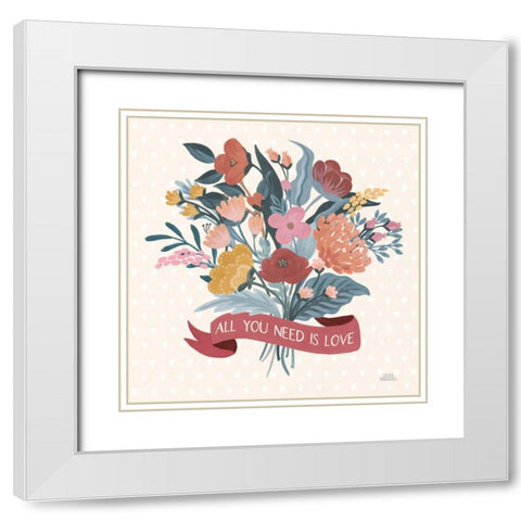 Love Letters X White Modern Wood Framed Art Print with Double Matting by Marshall, Laura