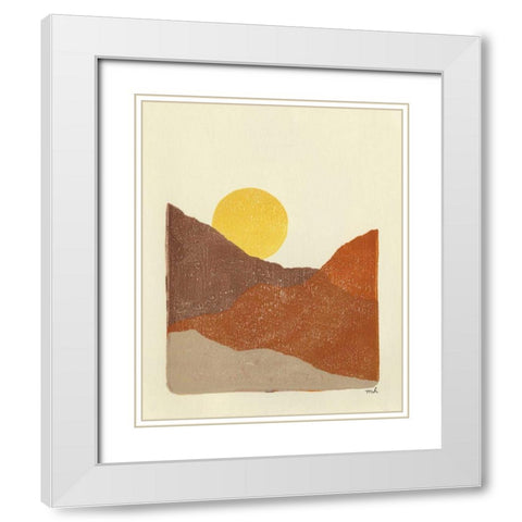Sedona II White Modern Wood Framed Art Print with Double Matting by Hershey, Moira