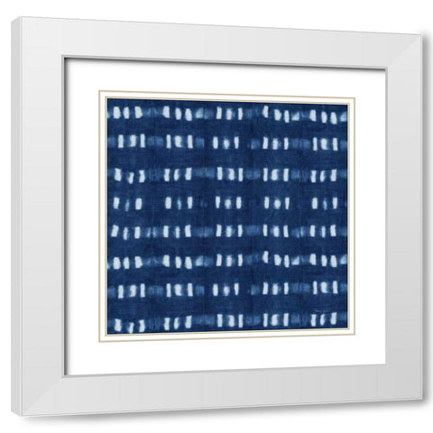 Shibori Square IV White Modern Wood Framed Art Print with Double Matting by Green, Nancy