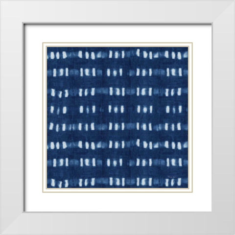 Shibori Square IV White Modern Wood Framed Art Print with Double Matting by Green, Nancy